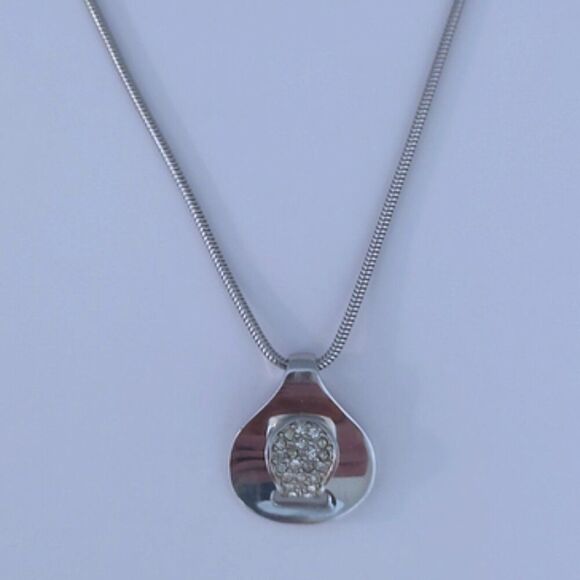 Givenchy vintage choker pendant necklace with crystals EUC - Picture 4 of 7